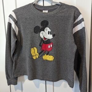 Disney Mickey Mouse Cropped Sweatshirt Size M